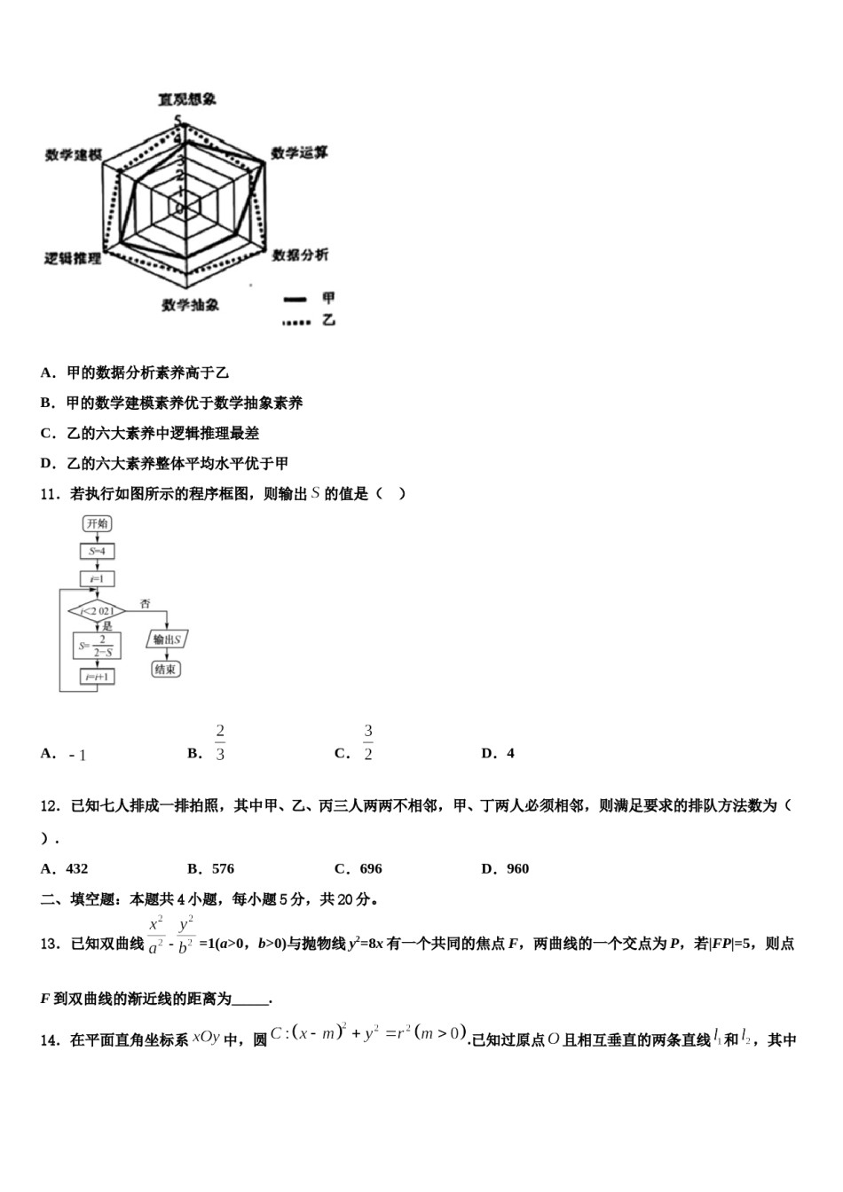 山东省平邑县第一中学2024届高考数学倒计时模拟卷含解析.doc_第3页