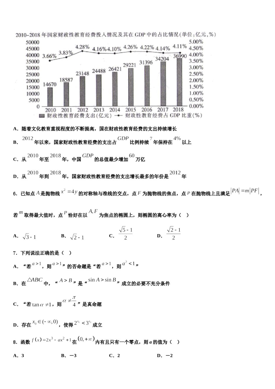 山东省聊城市某重点高中2024届高三冲刺模拟数学试卷含解析.doc_第2页