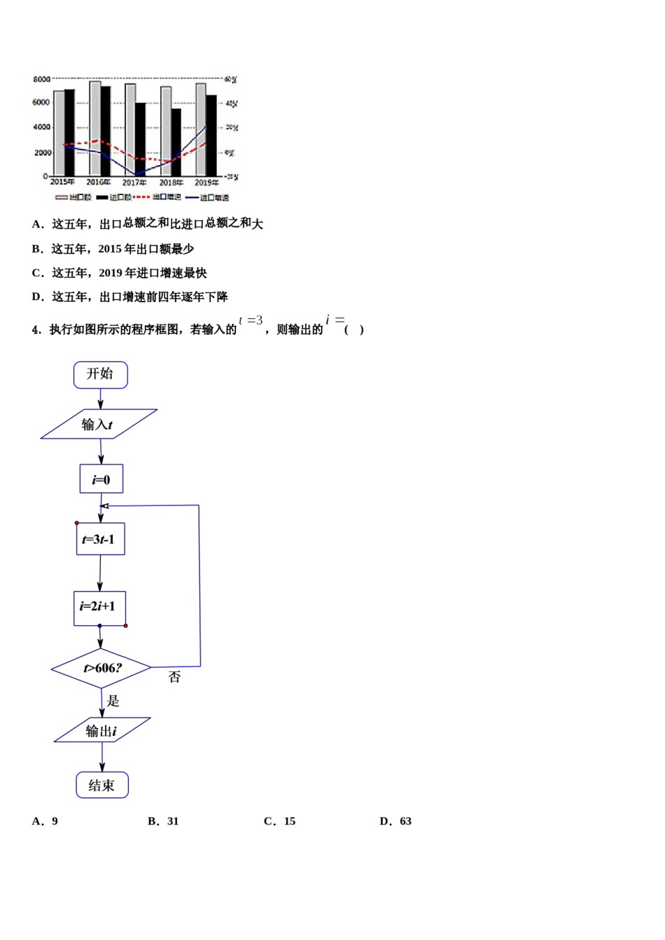 常州市重点中学2023-2024学年高三第六次模拟考试数学试卷含解析.doc_第2页