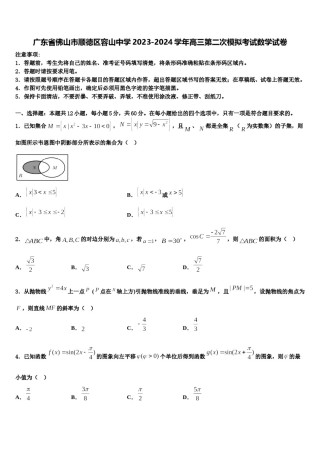广东省佛山市顺德区容山中学2023-2024学年高三第二次模拟考试数学试卷含解析.doc