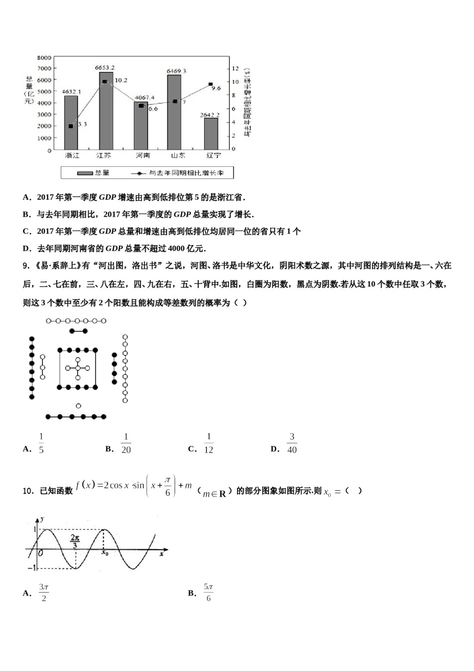广东省遂溪县第一中学2024年高考数学二模试卷含解析.doc_第3页