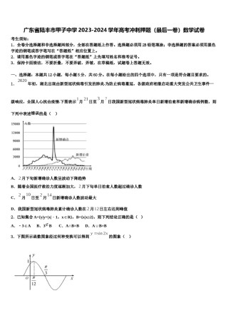 广东省陆丰市甲子中学2023-2024学年高考冲刺押题（最后一卷）数学试卷含解析.doc