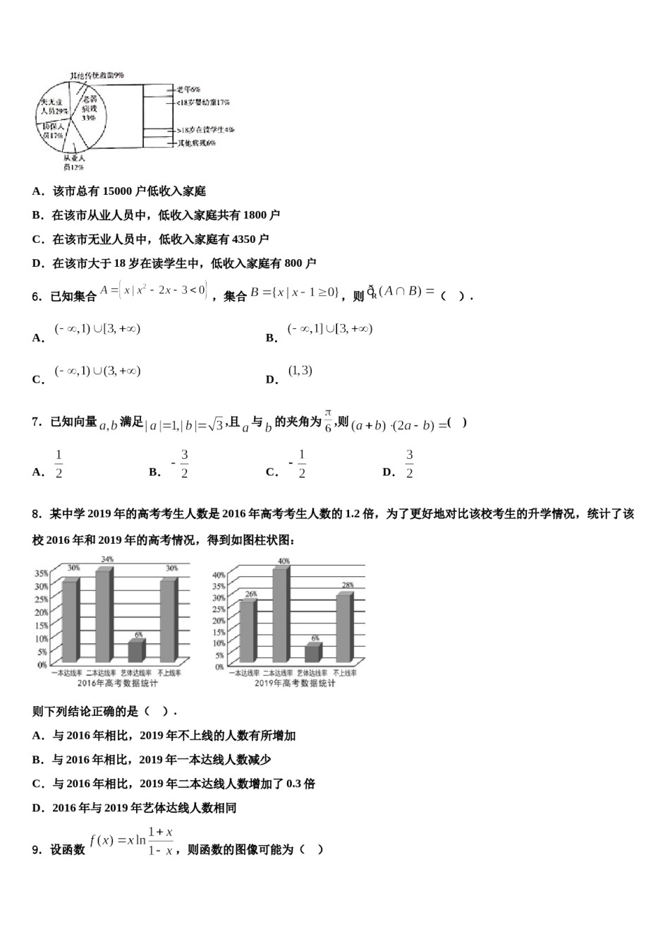 河北省邯郸市磁县滏滨中学2024年高三第三次模拟考试数学试卷含解析.doc_第3页