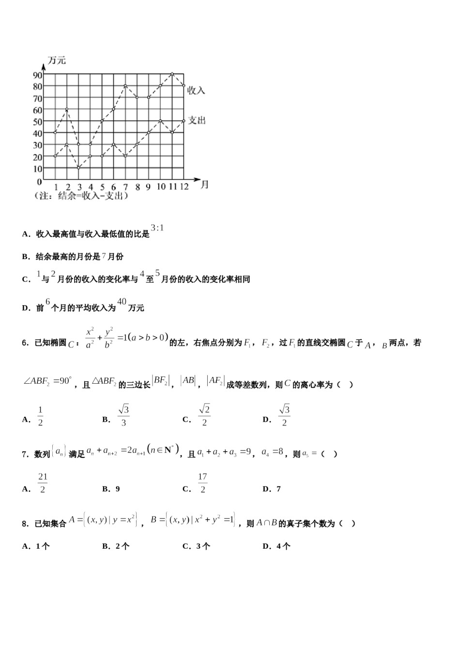 湖南省邵东三中2023-2024学年高三第二次模拟考试数学试卷含解析.doc_第2页