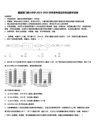 福建厦门第六中学2023-2024学年高考适应性考试数学试卷含解析.doc