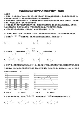 陕西省延安市延川县中学2024届高考数学一模试卷含解析.doc