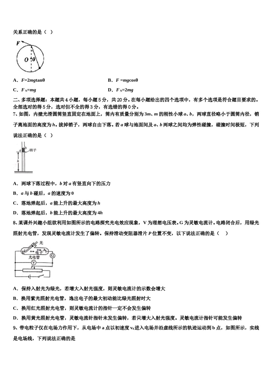 2023-2024学年上海培佳双语学校高考物理倒计时模拟卷含解析.doc_第3页