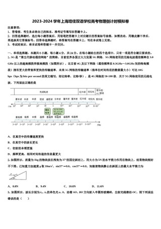 2023-2024学年上海培佳双语学校高考物理倒计时模拟卷含解析.doc