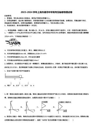 2023-2024学年上海市通河中学高考压轴卷物理试卷含解析.doc