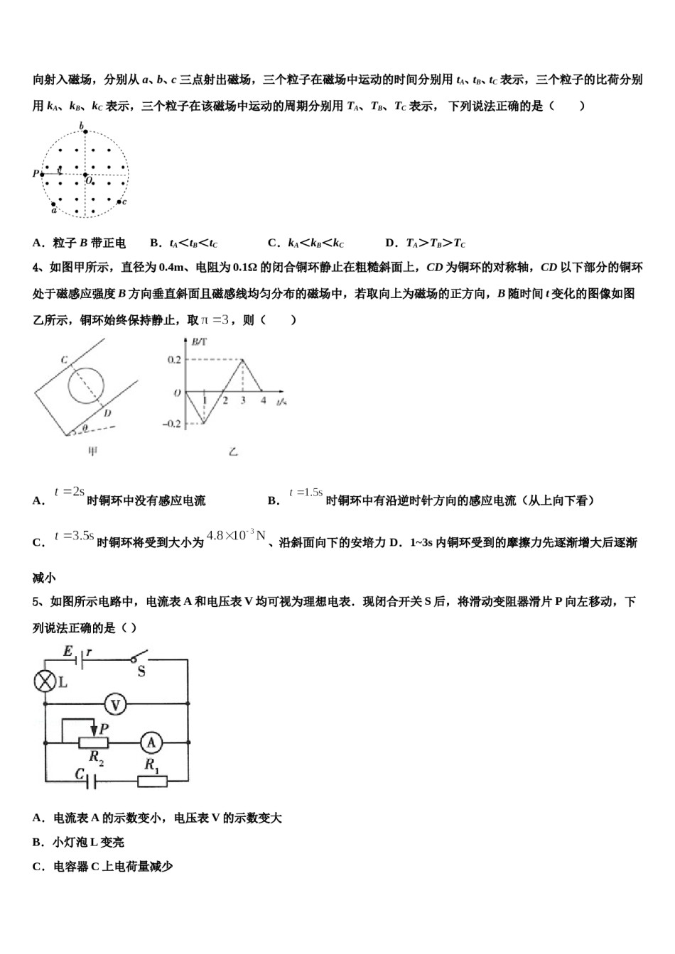 2023-2024学年上海市长宁嘉定金山高考物理全真模拟密押卷含解析.doc_第2页