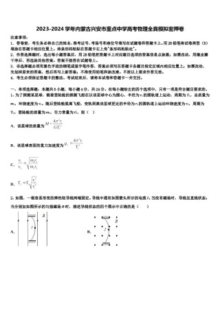 2023-2024学年内蒙古兴安市重点中学高考物理全真模拟密押卷含解析.doc