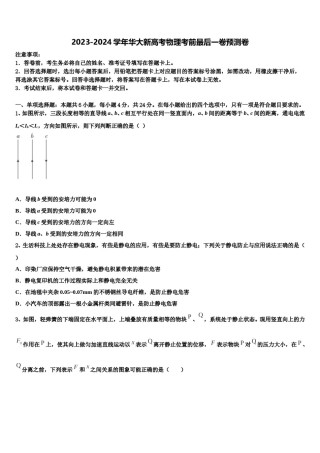 2023-2024学年华大新高考物理考前最后一卷预测卷含解析.doc