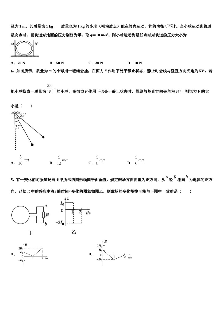 2023-2024学年安徽省合肥市庐阳区第一中学高考物理倒计时模拟卷含解析.doc_第2页
