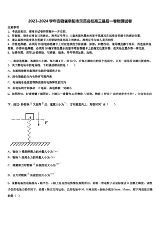 2023-2024学年安徽省阜阳市示范名校高三最后一卷物理试卷含解析.doc
