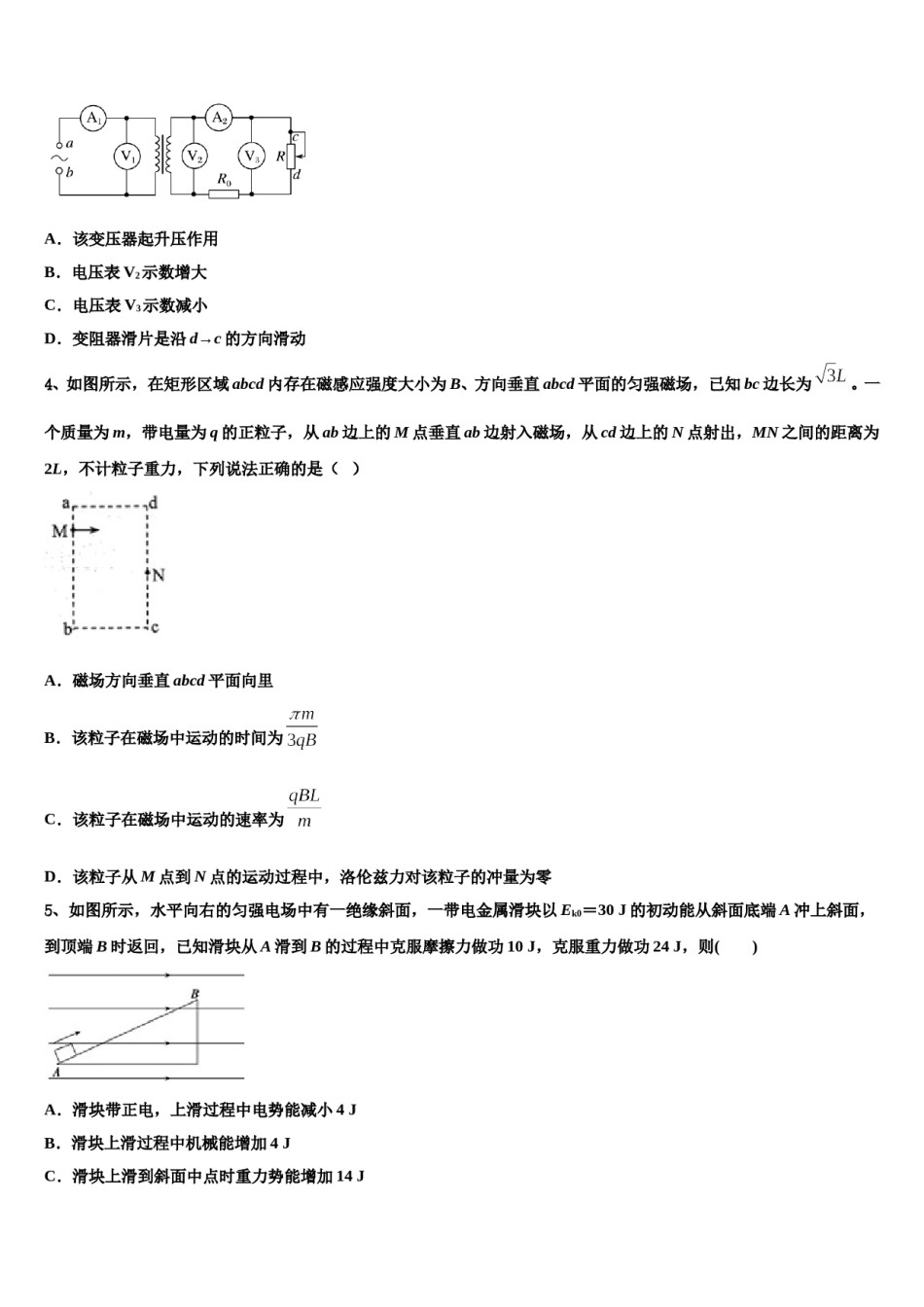 2023-2024学年山东省潍坊市普通高中高考物理押题试卷含解析.doc_第2页