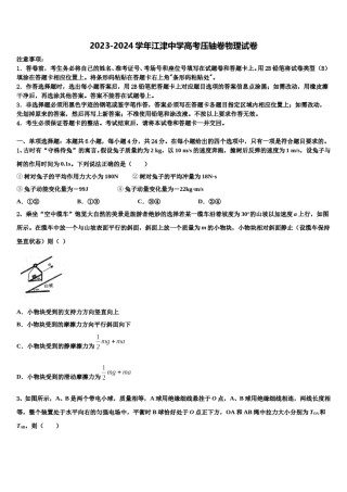 2023-2024学年江津中学高考压轴卷物理试卷含解析.doc