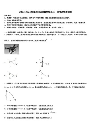 2023-2024学年河北省景县中学高三一诊考试物理试卷含解析.doc
