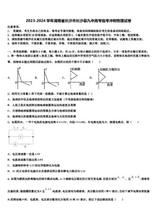 2023-2024学年湖南省长沙市长沙县九中高考临考冲刺物理试卷含解析.doc