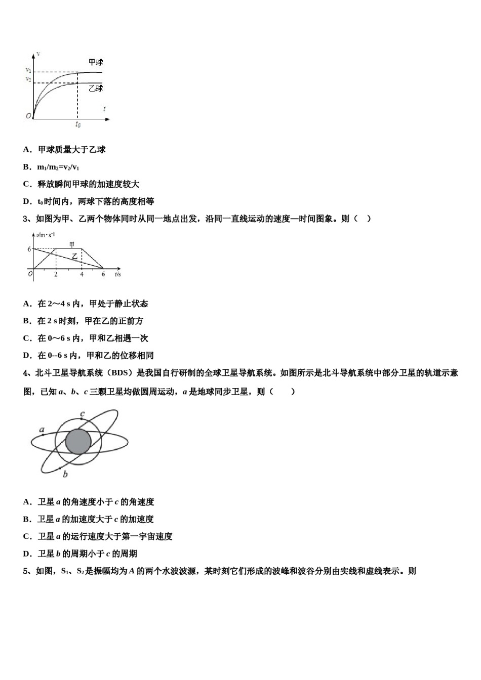 2023-2024学年福建省闽侯二中五校教学联合体高考冲刺押题（最后一卷）物理试卷含解析.doc_第2页