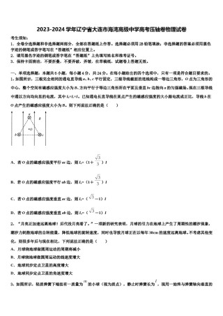 2023-2024学年辽宁省大连市海湾高级中学高考压轴卷物理试卷含解析.doc