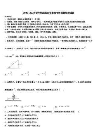 2023-2024学年陕西省兴平市高考仿真卷物理试题含解析.doc