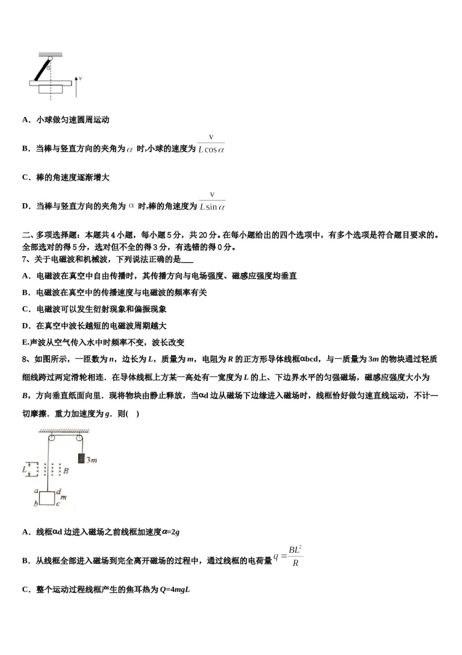 2023-2024学年齐鲁教科研协作体、湖北重高高考冲刺模拟物理试题含解析.doc_第3页