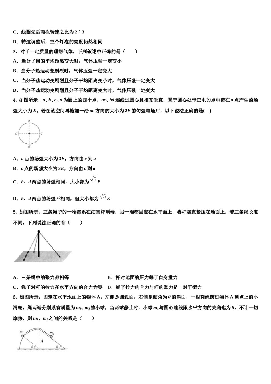 2024届上海培佳双语学校高三下学期联合考试物理试题含解析.doc_第2页