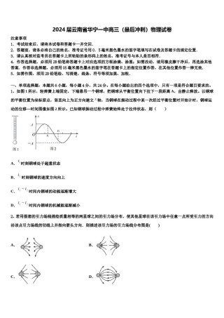 2024届云南省华宁一中高三（最后冲刺）物理试卷含解析.doc