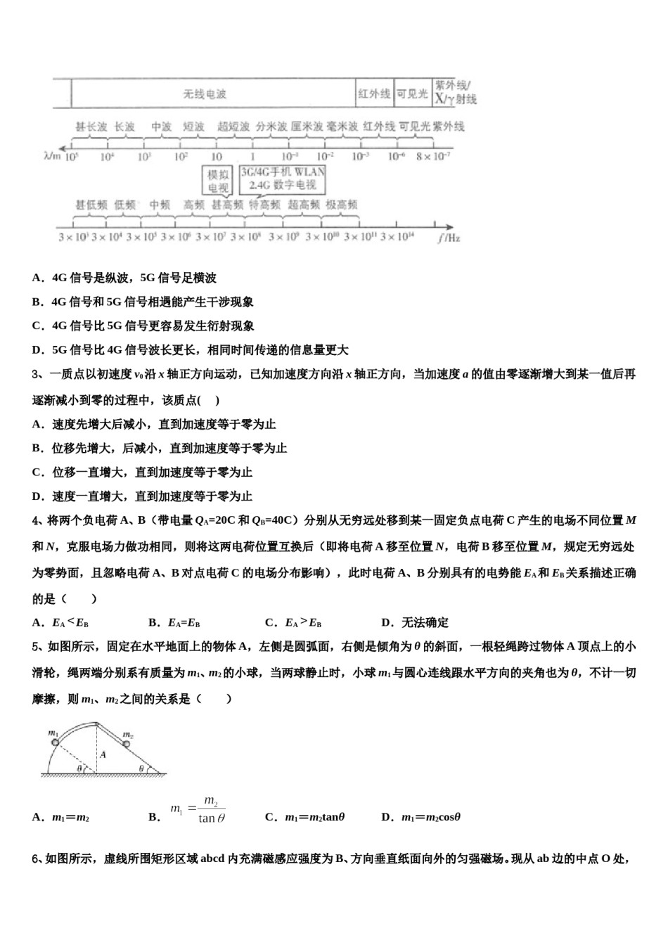 2024届北京第十二中学高考仿真卷物理试卷含解析.doc_第2页