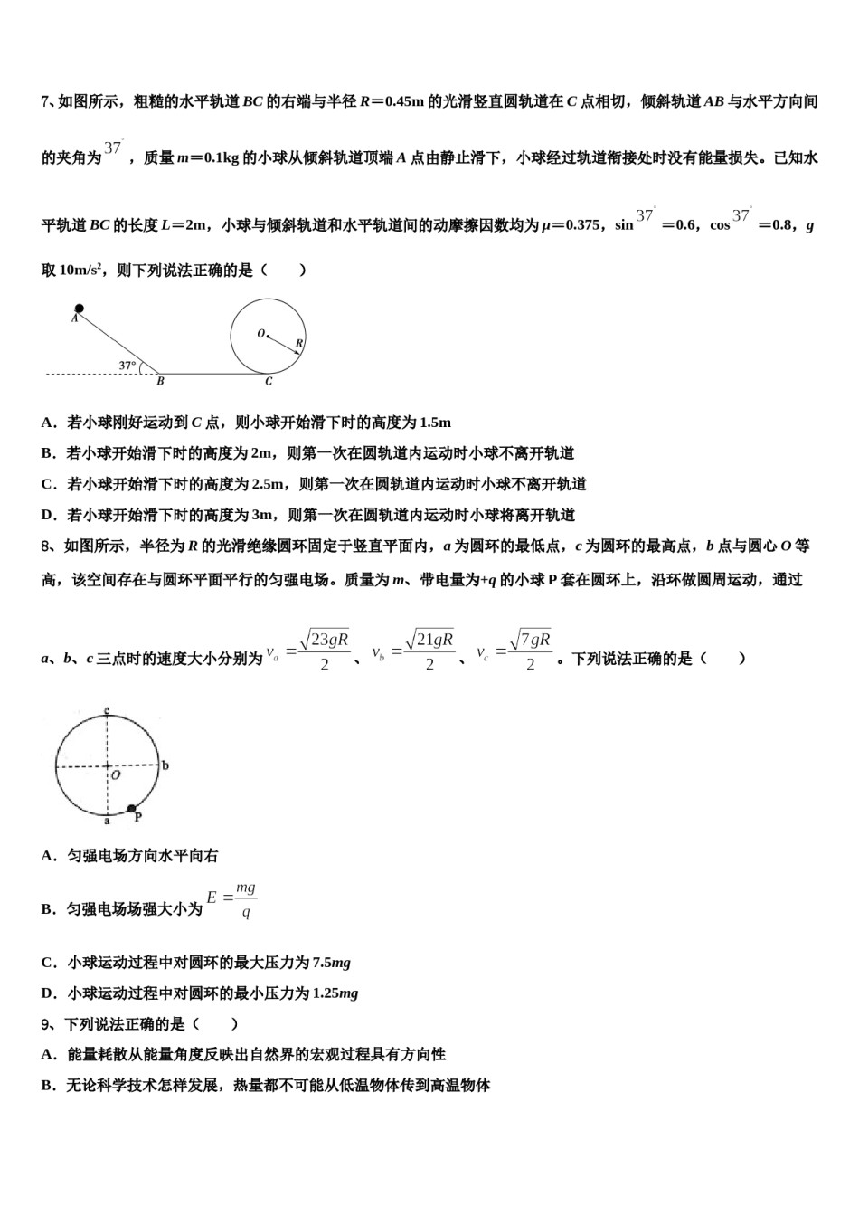 2024届吉林省蛟河市高考仿真模拟物理试卷含解析.doc_第3页