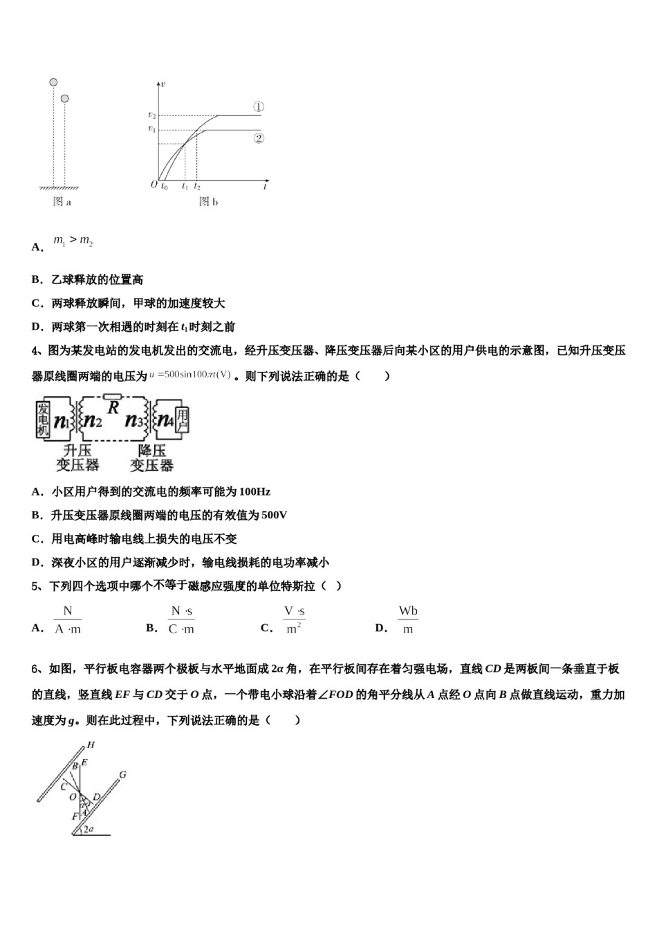 2024届吉林省长春市九台示范高级中学高考物理全真模拟密押卷含解析.doc_第2页