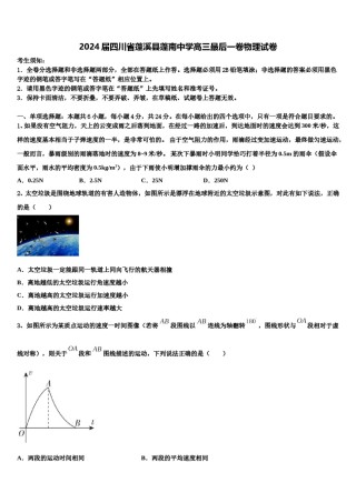 2024届四川省蓬溪县蓬南中学高三最后一卷物理试卷含解析.doc