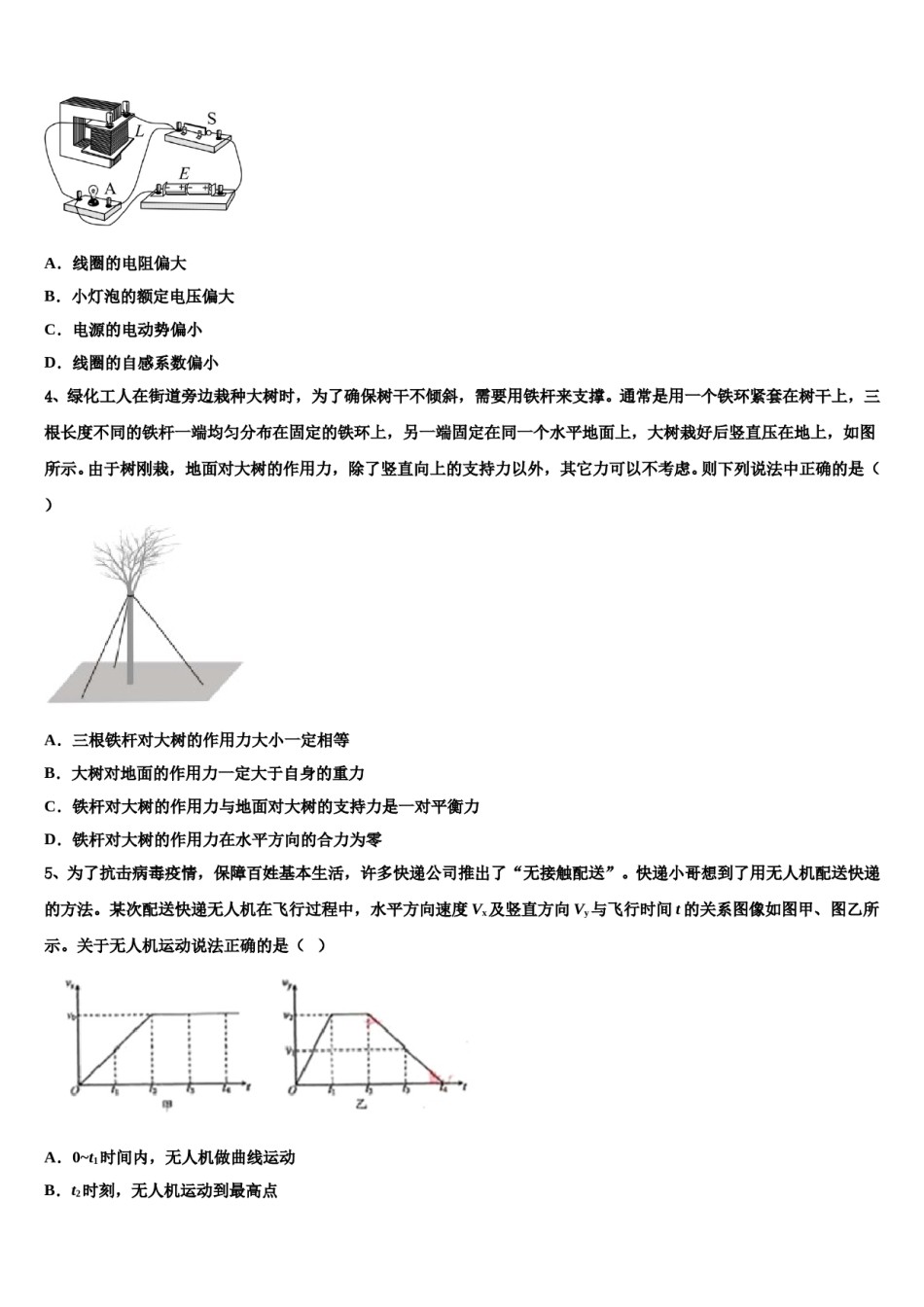 2024届四川绵阳市南山中学高考仿真模拟物理试卷含解析.doc_第2页