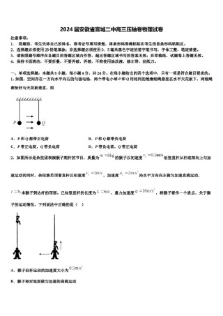 2024届安徽省宣城二中高三压轴卷物理试卷含解析.doc