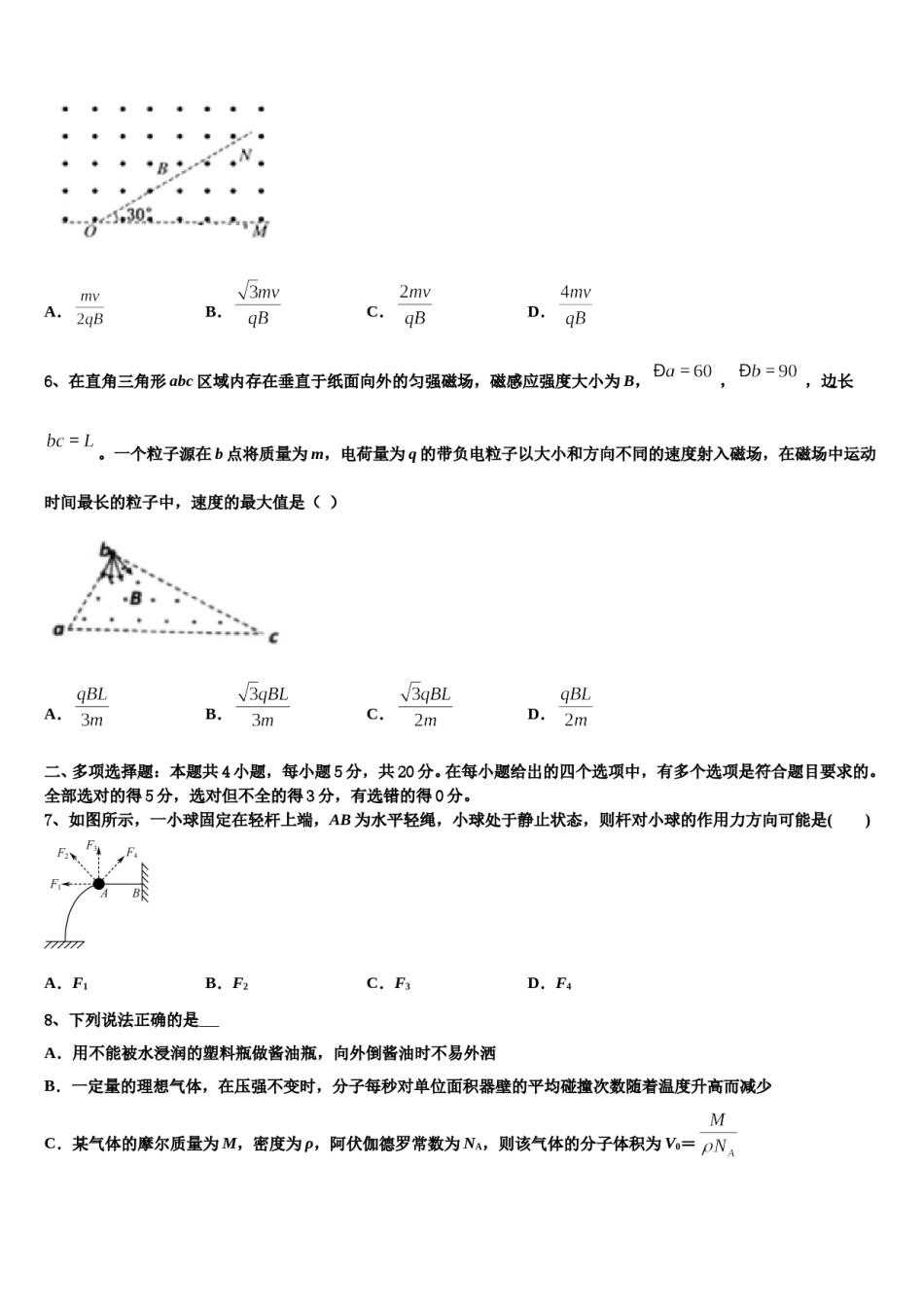 2024届安徽省肥东第二中学高考仿真卷物理试卷含解析.doc_第3页