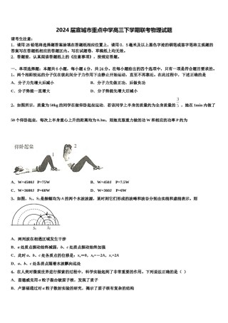 2024届宣城市重点中学高三下学期联考物理试题含解析.doc