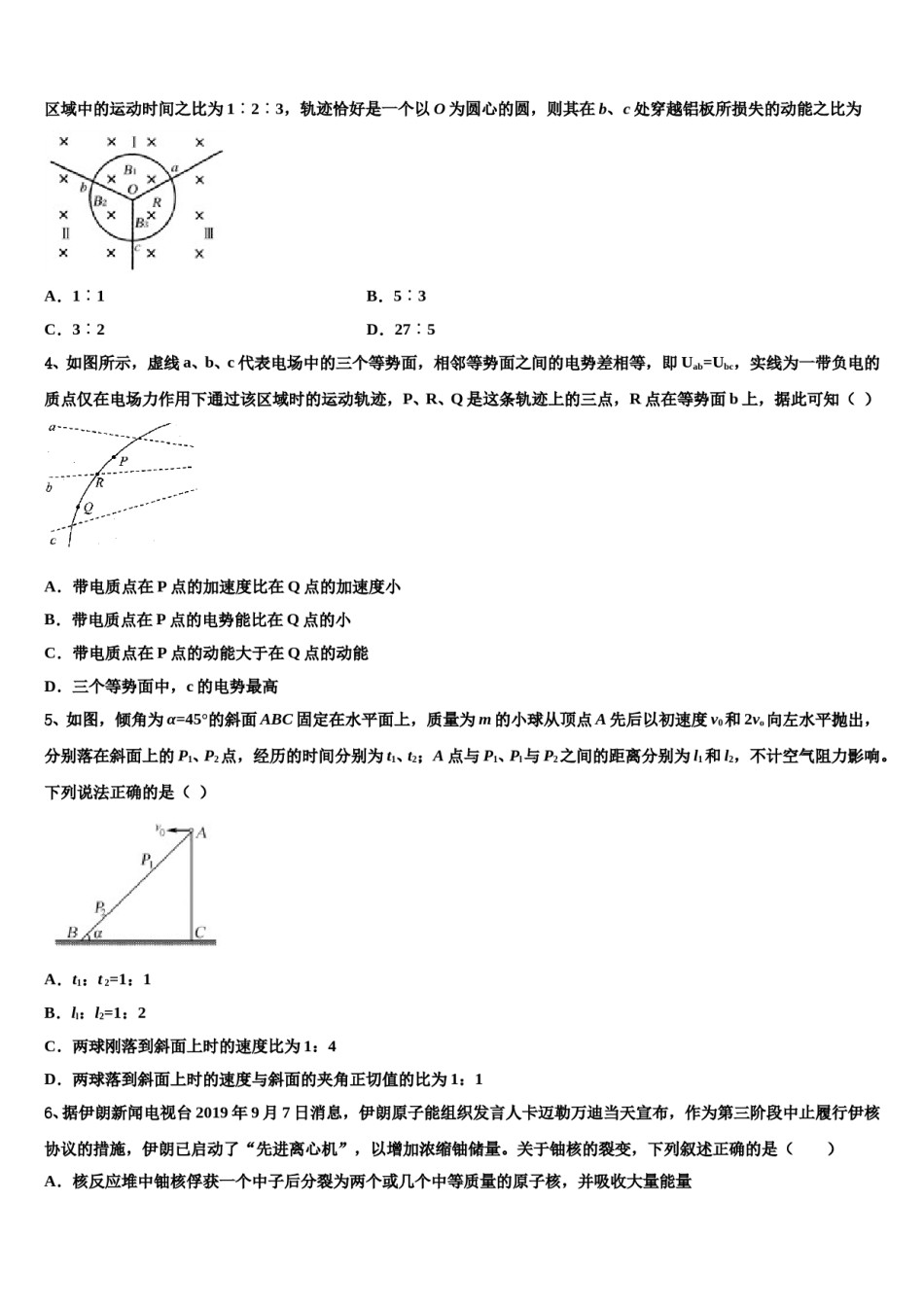2024届山东省博兴县高三下学期第一次联考物理试卷含解析.doc_第2页