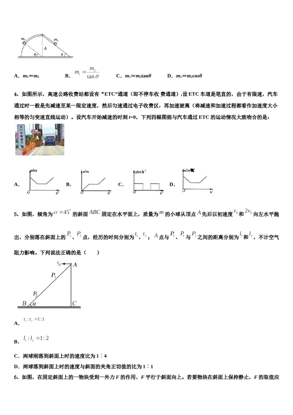 2024届山东省枣庄市第十六中学高考物理全真模拟密押卷含解析.doc_第2页