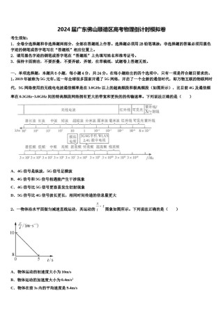 2024届广东佛山顺德区高考物理倒计时模拟卷含解析.doc