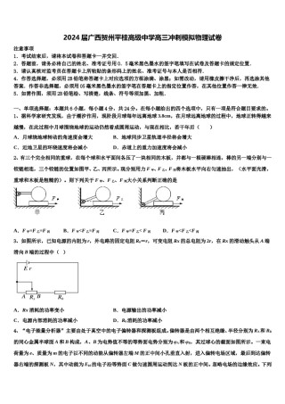 2024届广西贺州平桂高级中学高三冲刺模拟物理试卷含解析.doc