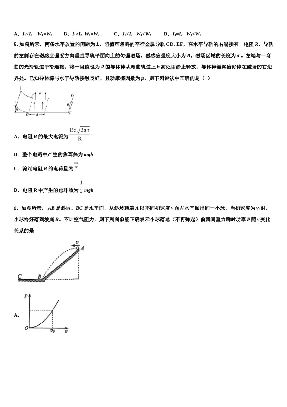 2024届江西省莲塘一中、临川二中高考物理五模试卷含解析.doc_第2页
