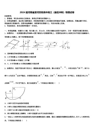 2024届河南省漯河实验高中高三（最后冲刺）物理试卷含解析.doc