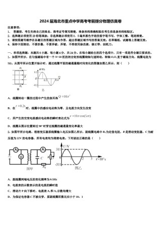 2024届海北市重点中学高考考前提分物理仿真卷含解析.doc