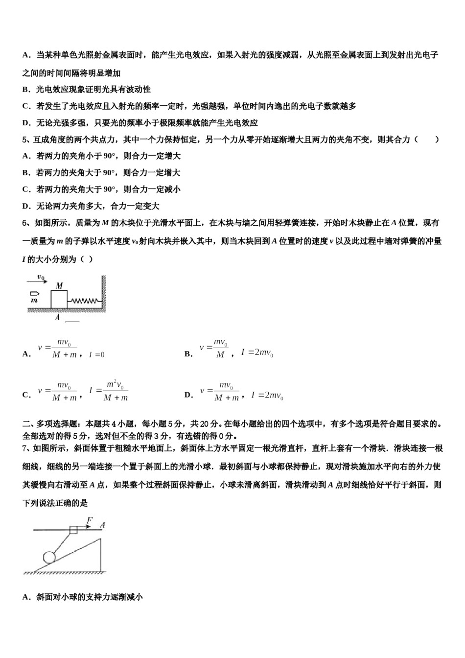 2024届福建省龙岩市长汀县长汀、连城一中等六校高考物理二模试卷含解析.doc_第2页