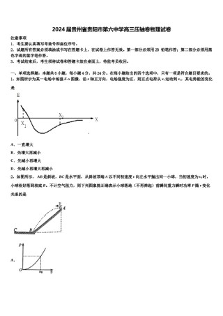 2024届贵州省贵阳市第六中学高三压轴卷物理试卷含解析.doc