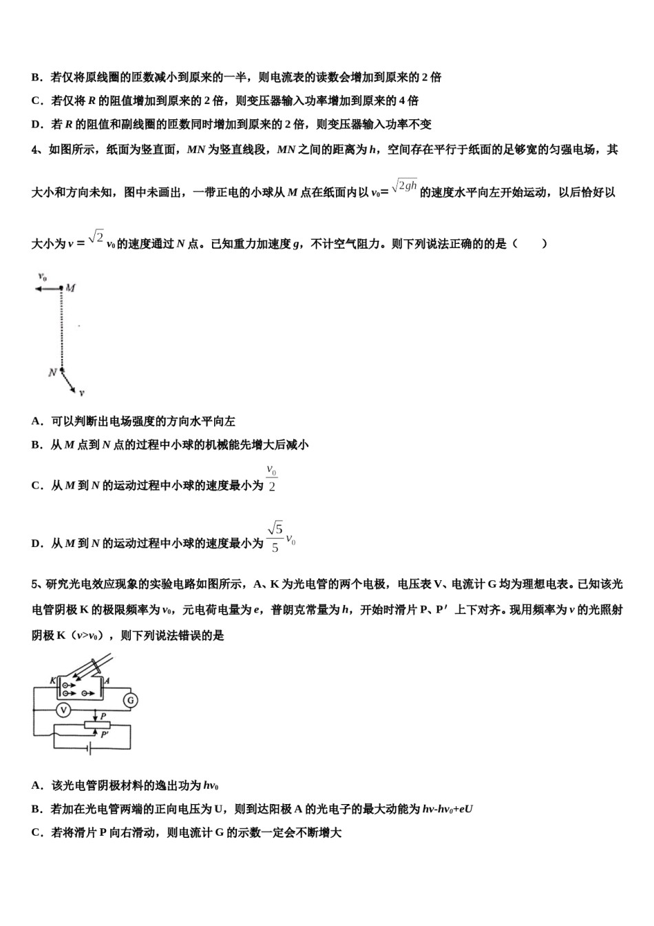 2024届辽宁省东北育才学校高考物理全真模拟密押卷含解析.doc_第2页