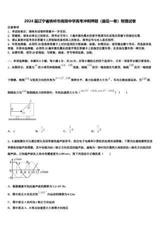2024届辽宁省铁岭市高级中学高考冲刺押题（最后一卷）物理试卷含解析.doc