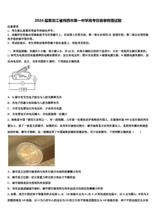 2024届黑龙江省鸡西市第一中学高考仿真卷物理试题含解析.doc