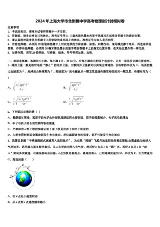 2024年上海大学市北附属中学高考物理倒计时模拟卷含解析.doc