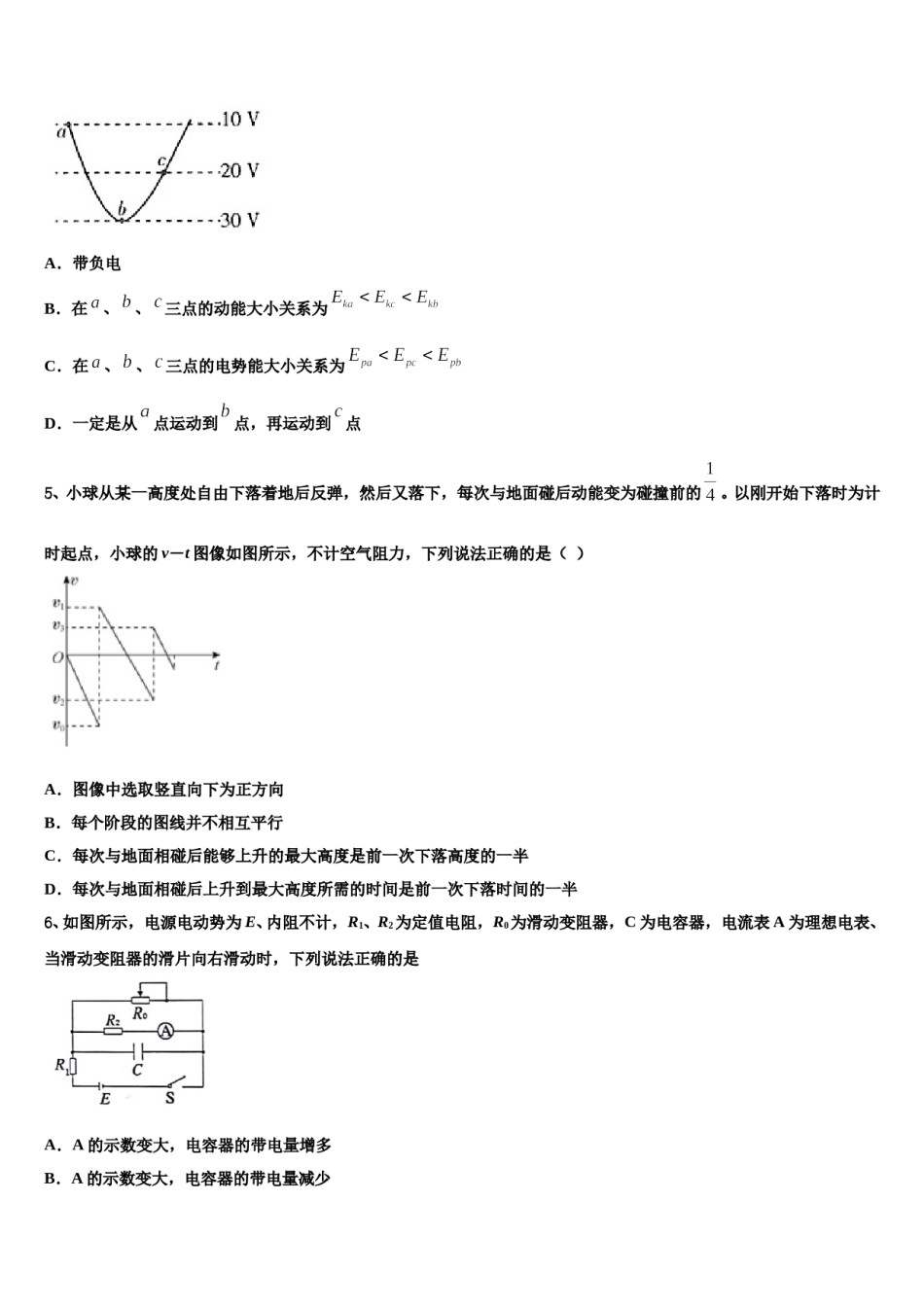 2024年上海市南模中学高三下学期联考物理试题含解析.doc_第2页